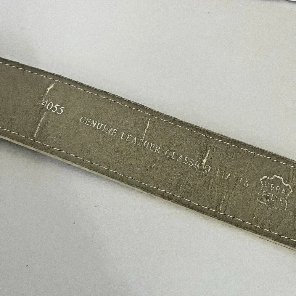 Vera Pelle zebra print bling stone cross buckle belt 47